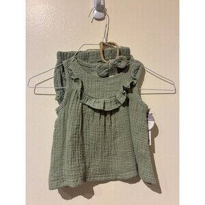 NWT Ivy Hill Green Outfit - Shirt & Shorts - 6-9M